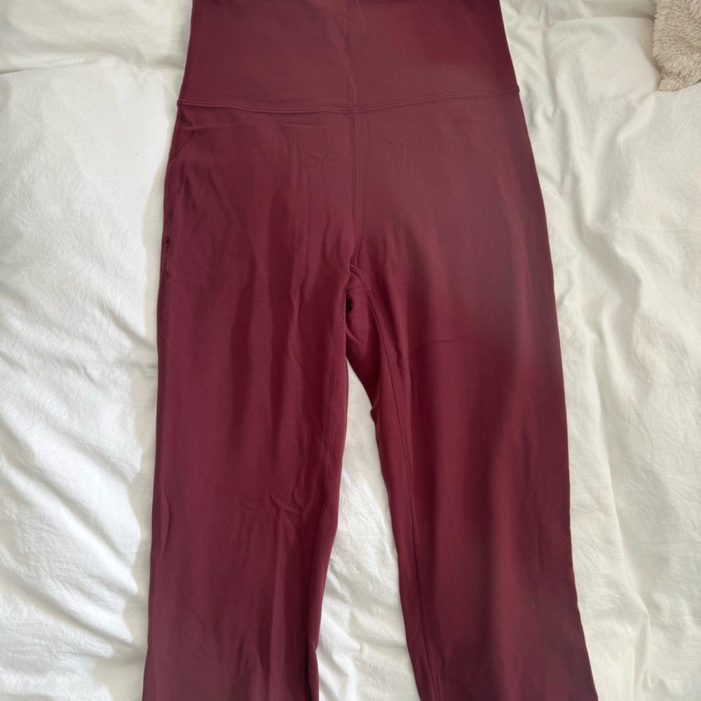 Lululemon burgundy align flare leggings size 4!